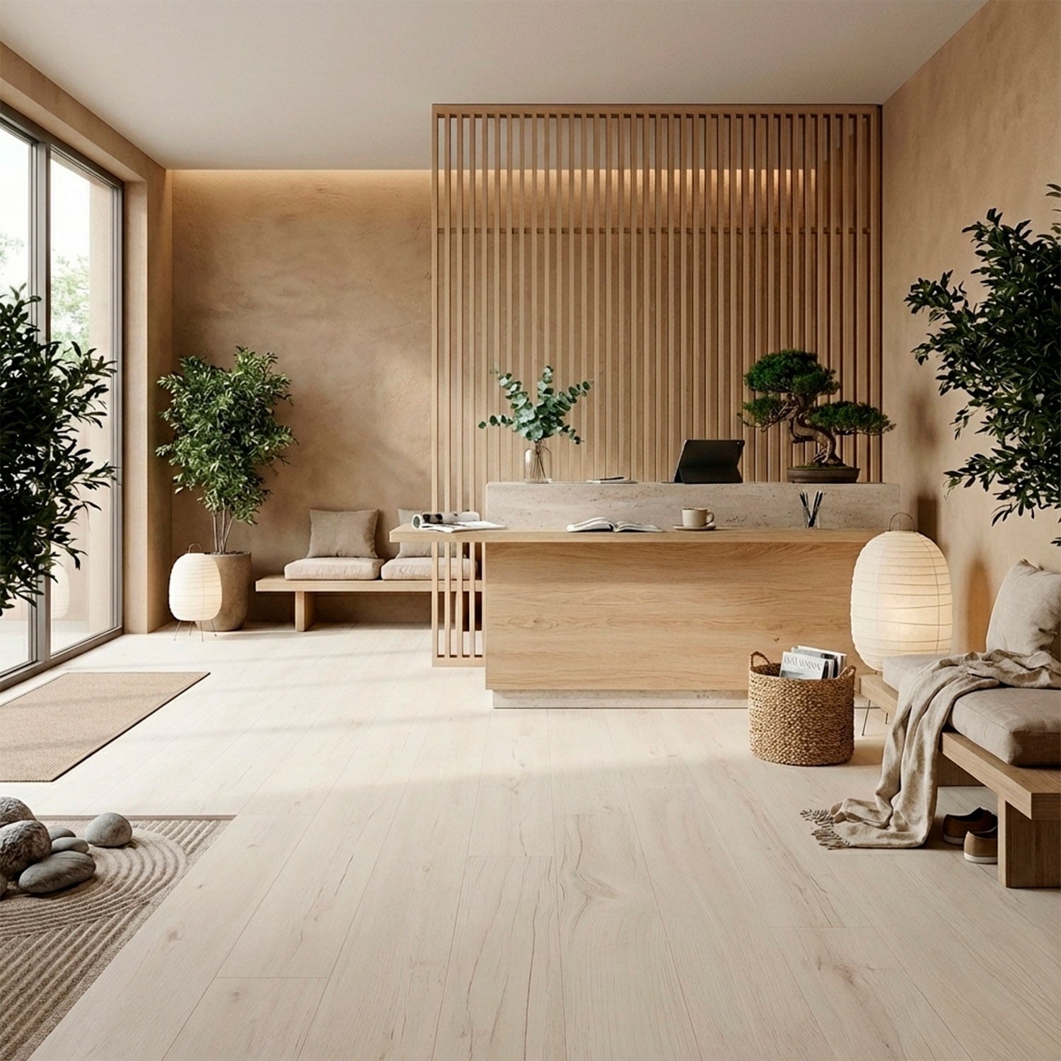 Piso Laminado Ivory White