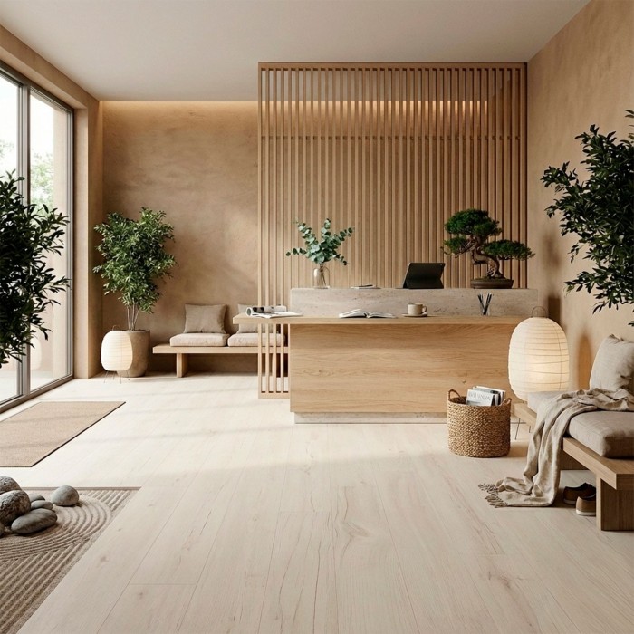 Piso Laminado Ivory White