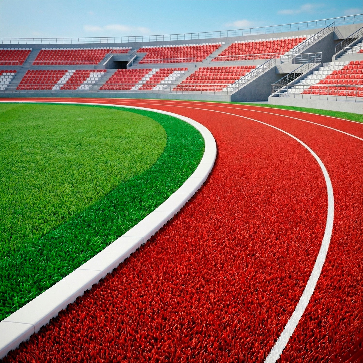 Pasto Sintético Deportivo Rojo