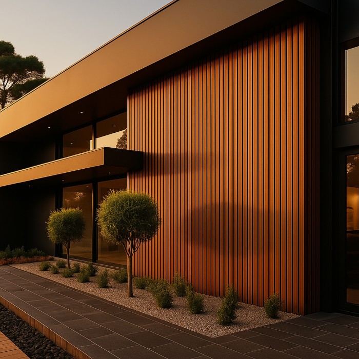 Muro Lambrín WPC Exterior Teak