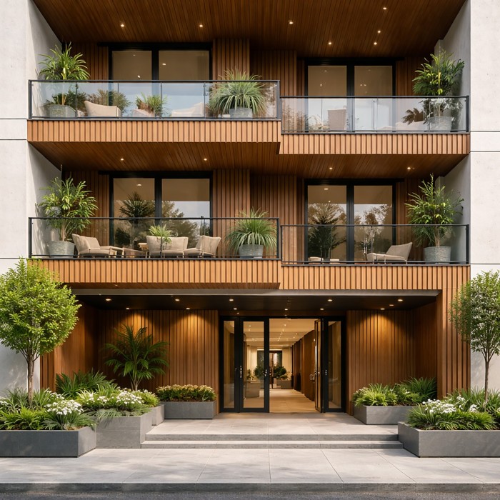Muro Lambrín WPC Exterior Teak