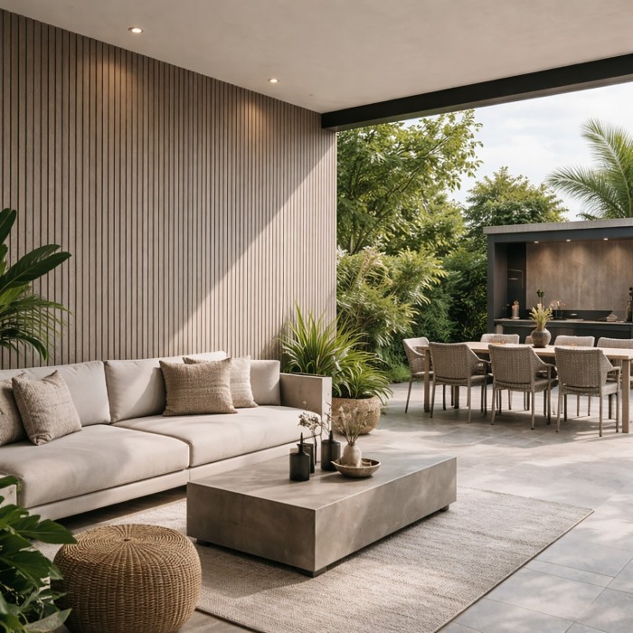 Muro Lambrín WPC Exterior Silver Gray