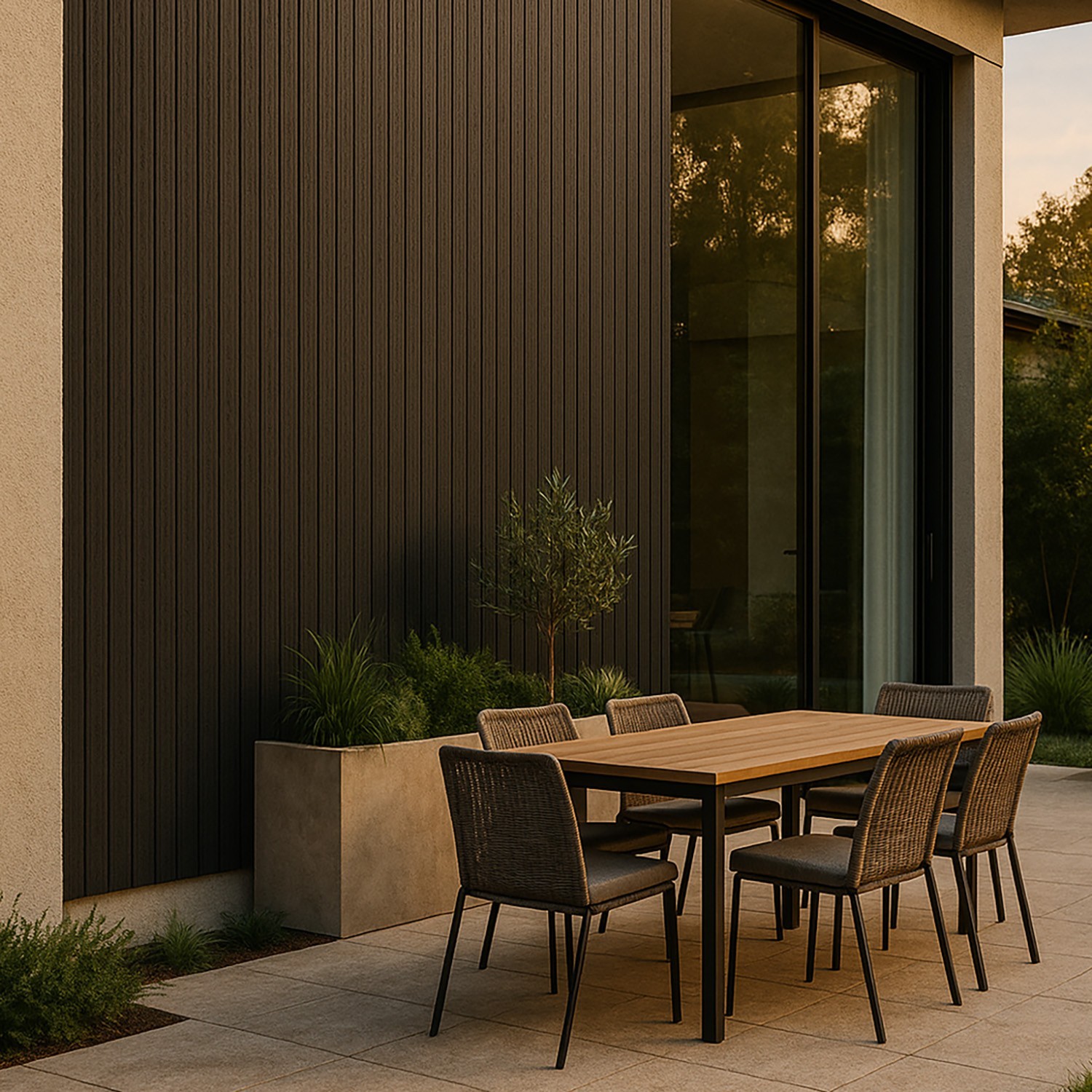 Muro Lambrín WPC Exterior Charcoal