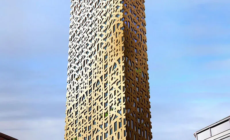 Edificio de madera en Amsterdam