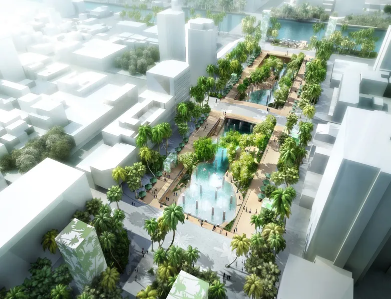 De centro comercial en ruinas, a oasis en la ciudad