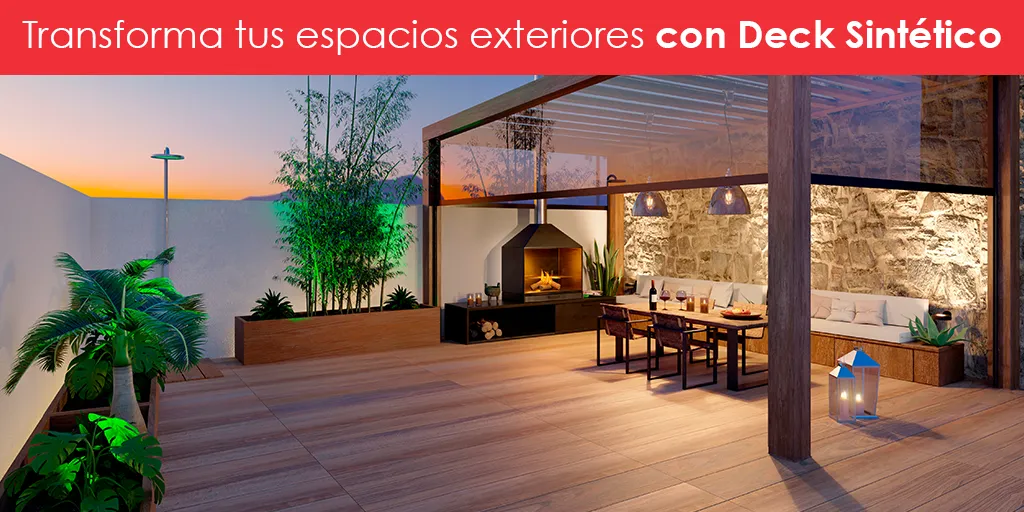 Transforma tus espacios exteriores con deck sintético