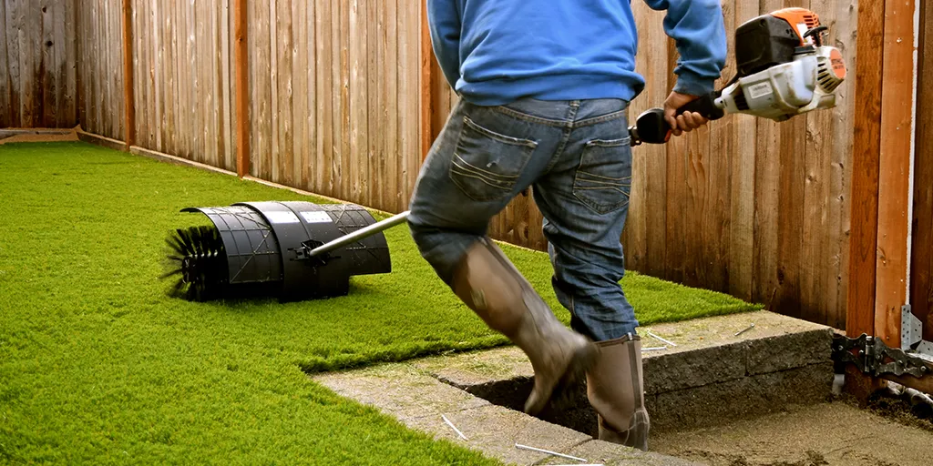 ¿Cuál es el proceso de preparación del terreno antes de instalar el césped sintético?